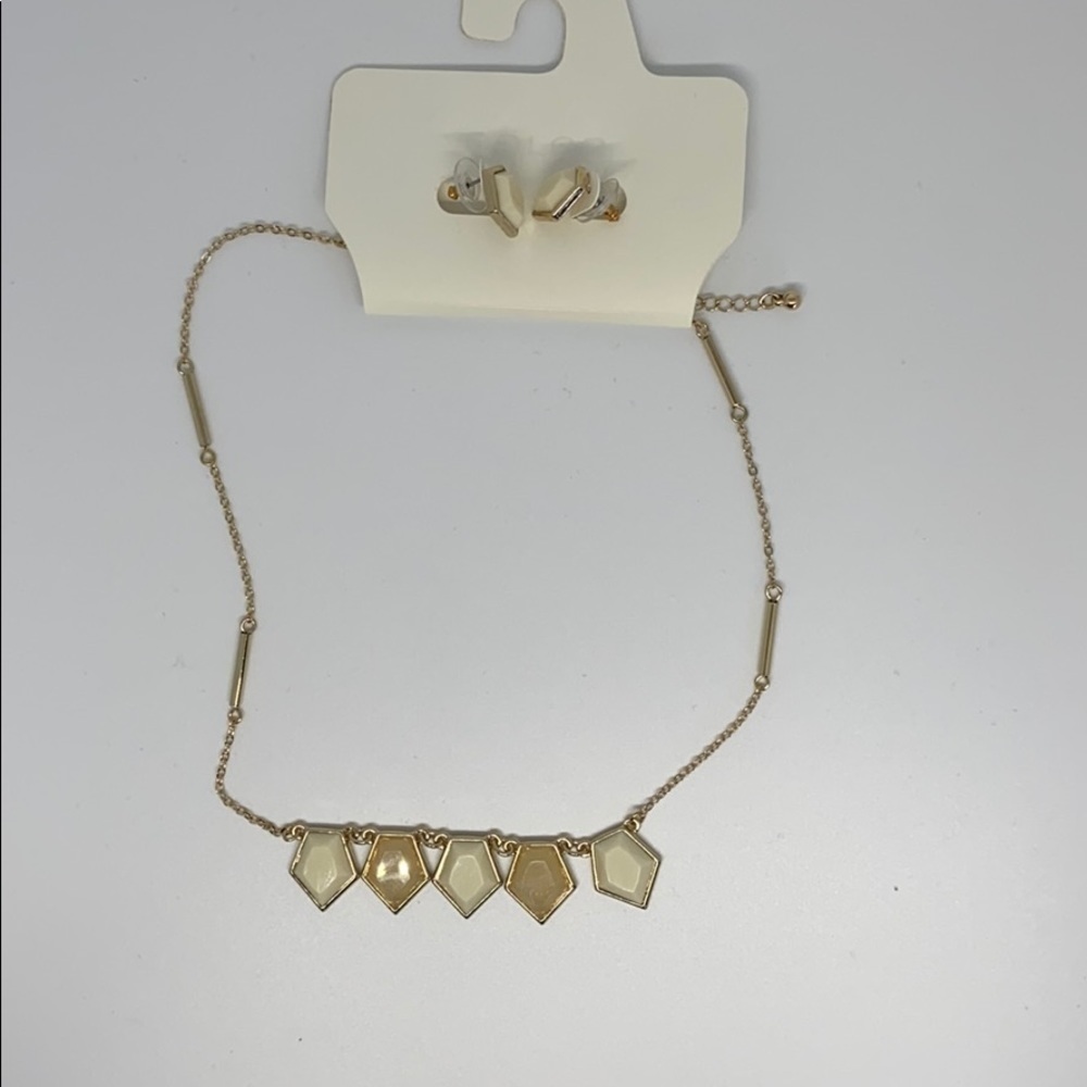 COLOR Costume Necklace & Earrings Set - Picture 2 of 2